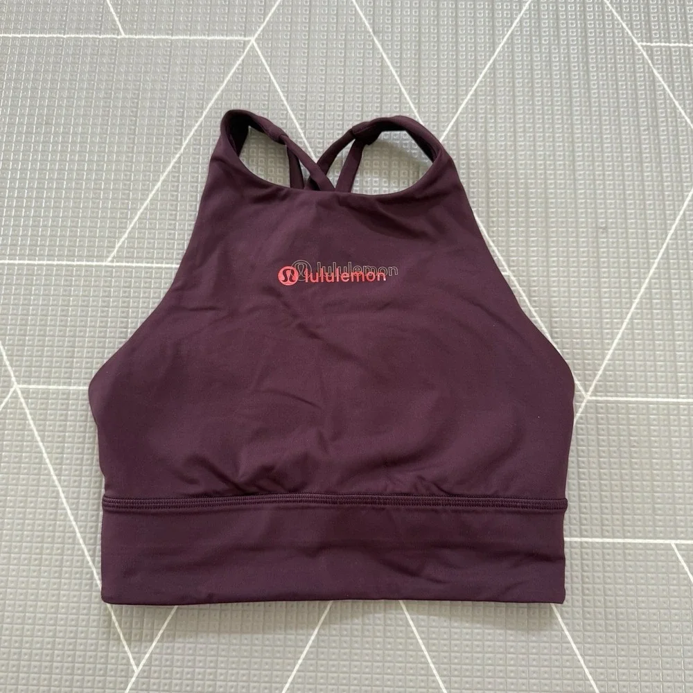 Lululemon High Neck Long Line Energy Bra Size 4 Lunar New‎ Year